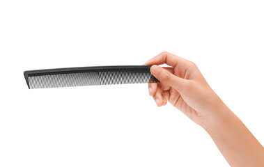 Hand holding a comb, essential hair styling tool
