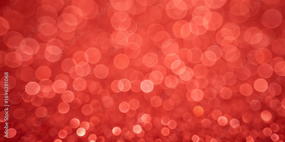 Aufkleber abstract soft focus vibrant red bokeh lights blurred texture background overlay gentle glow atmosphe