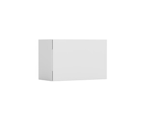 Simple white empty rectangular box packaging against a dark background. 3d illustration