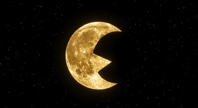 Solar Eclipse - Crescent Moon and sun, astronomical event, Rare Financial Event or Occasion