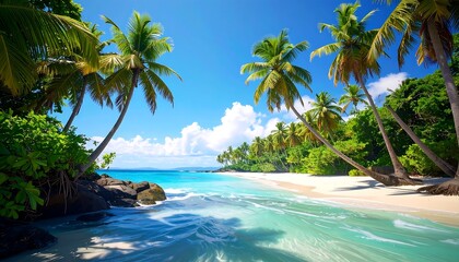 Naklejka premium Tropical beach paradise (7)