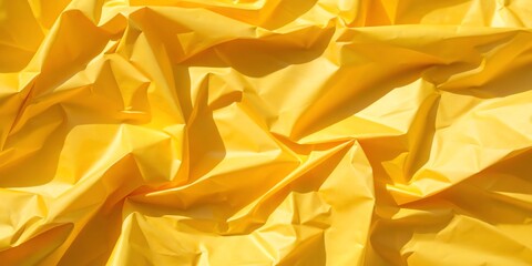 Vibrant golden abstract background with textured folds and ripples of bright sunny yellow hues