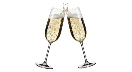 Isolated Champagne Glasses