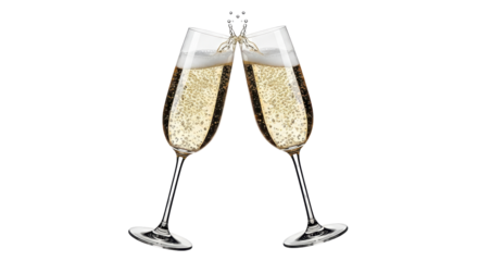 Isolated Champagne Glasses