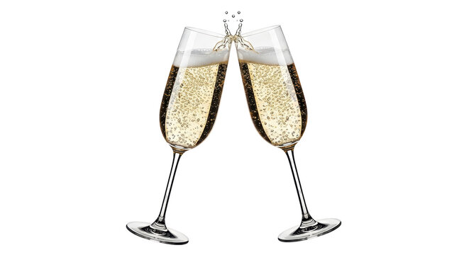 Isolated Champagne Glasses