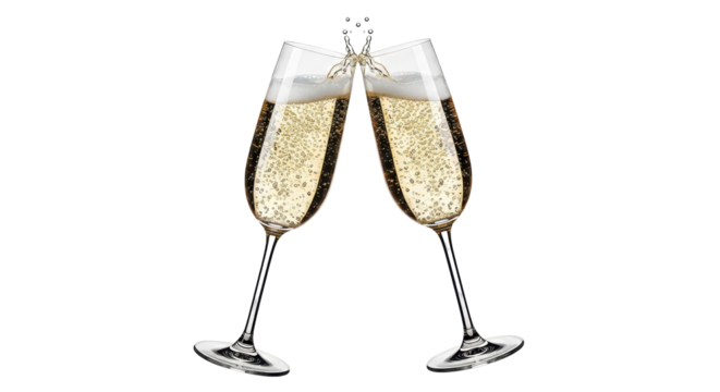Isolated Champagne Glasses