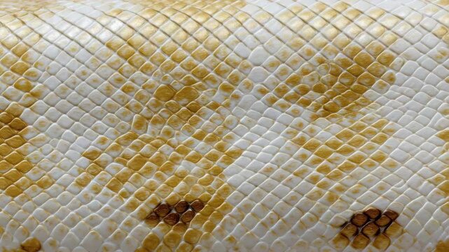 Golden python skin texture: mesmerizing movement displaying graceful presence