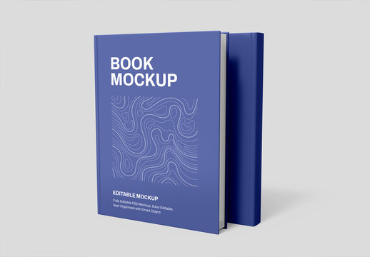 Editable Hardcover Book Mockup Template