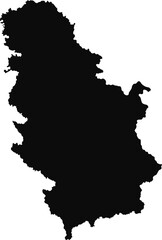 Vector map of serbia