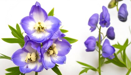 Obraz premium Close-up of vibrant purple and white flowers