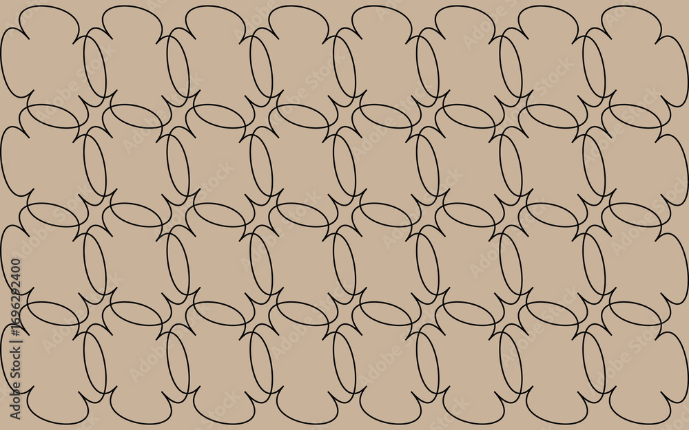 Poster elegant repeating pattern of interlocking floral motifs on a textured background