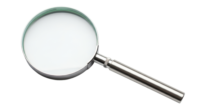 Isolated Magnifying Glass - Powered by Adobe