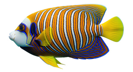 Isolated Royal Angelfish
