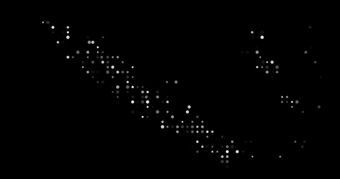 Abstract Circle Animation Mapping New Caledonia Silhouette