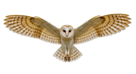 Isolated Barn Owl in Flight