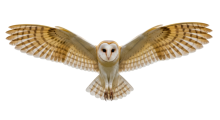Isolated Barn Owl in Flight