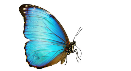 Isolated Blue Morpho Butterfly