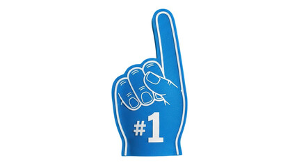Isolated Foam Finger Number One