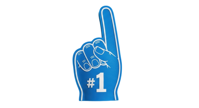 Isolated Foam Finger Number One