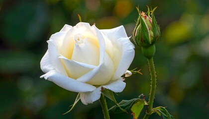 Close-up of a pristine white rose