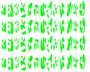 Vibrant neon green abstract shapes create a dynamic, modern pattern evoking innovation and digital energy, perfect for tech or branding backgrounds.