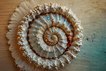 background with seashell spiral texture