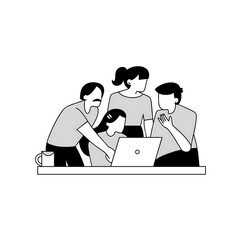 business people working together