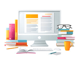 teaching computer online remote education setup