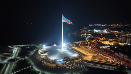 The majestic beauty of Azerbaijan from the sky Baku drone © bhpromedia