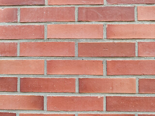 Red brick wall with clean pattern background