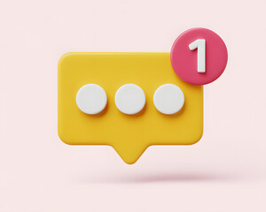 New message notification pop-up on a smartphone app interface