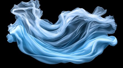 Fototapeta premium blue and white waves on a black background