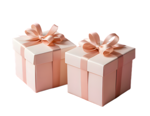 Two Pink Gift Boxes with Ribbon PNG Isolated