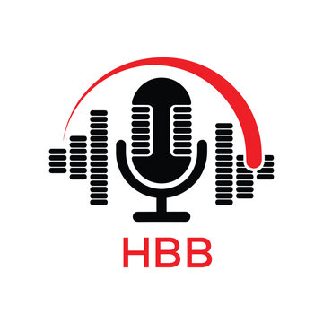 HBB Modern Company logo. HBB Microphone logo design for entrepreneur and business. HBB Music Audio Branding best icon.
