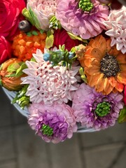 marshmallow flowers in a basket	