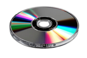 Shiny Optical Disc Rainbow Hues A Modern Media Data Storage Solution Digital Information CD DVD Data