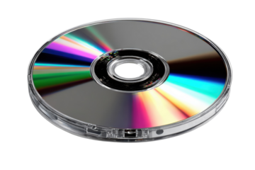 Shiny Optical Disc Rainbow Hues A Modern Media Data Storage Solution Digital Information CD DVD Data