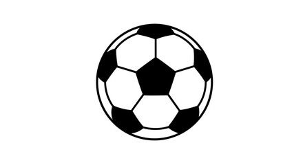 Obraz premium Black and white soccer ball vector illustration, great for sports themes