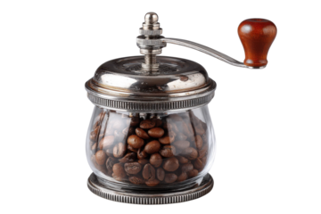 Coffee Beans Hand Grinder Antique Silver Metal Coffee Culture Drink Cafe Artisan Caffeine Aroma
