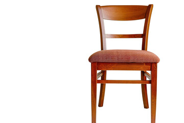 Wooden chair design furniture interior vintage style home decor object seating studio shot isolated