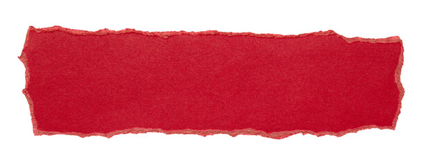 torn or ripped red paper isolated on transparent png background,realistic torn red paper edges,Torn...