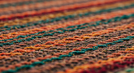 Fototapeta premium Textile fibers with colorful stripes