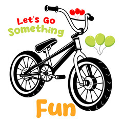 baby/kids bicyle black on white  background