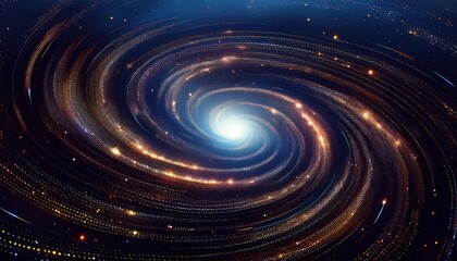 Obraz premium twinkling stars blanket inky black distant galaxy swirls supernova remnant astronomical