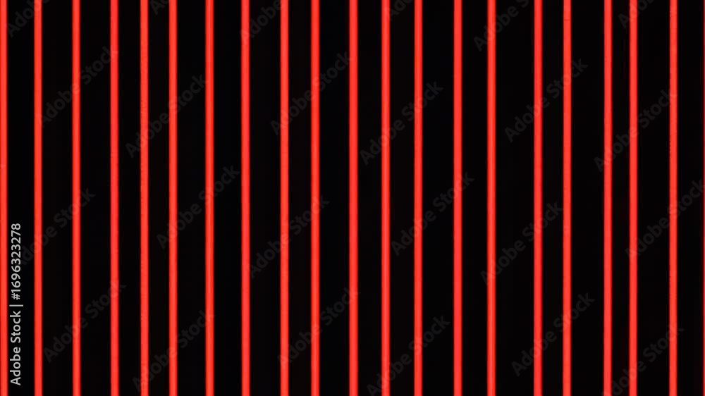 Poster red vertical lines abstract background - seamless loop of vibrant red vertical lines on a black back