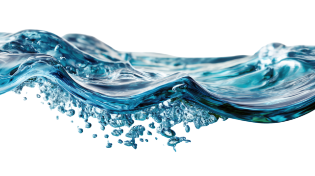 Liquid Transparency: Capturing the dynamic interplay of water, with vibrant blue hues and a sense of ethereal purity, inviting viewers to appreciate the essence of nature's vital essence.