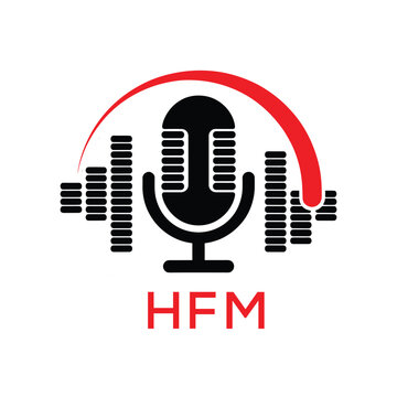 HFM Modern Company logo. HFM Microphone logo design for entrepreneur and business. HFM Music Audio Branding best icon.
