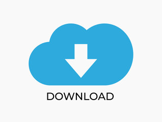 Blue download icon 