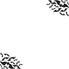 Obraz premium Halloween Bats Frame , Flying Bats Frame
