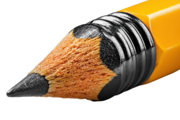 Macro Photography Pencil Detail Sharpened Tip Graphite Core Yellow Paint Writing Tools Art Supplies